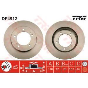 спирачен диск TRW DF4912