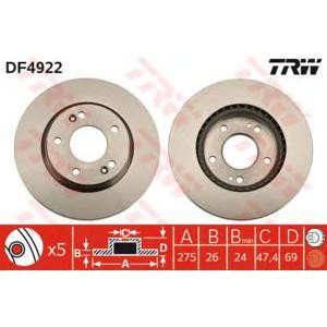 спирачен диск TRW DF4922