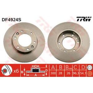 спирачен диск TRW DF4924S