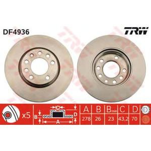 спирачен диск TRW DF4936 