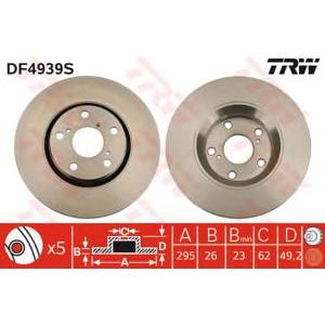 спирачен диск TRW DF4939S