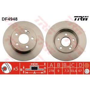спирачен диск TRW DF4948 