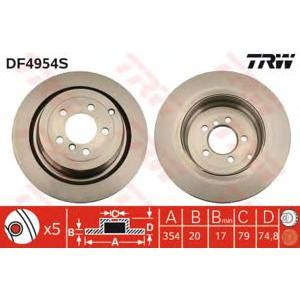 спирачен диск TRW DF4954S