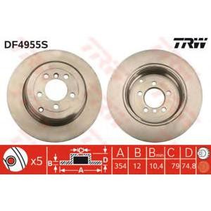 спирачен диск TRW DF4955S