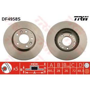 спирачен диск TRW DF4958S