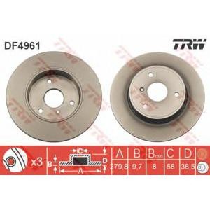 спирачен диск TRW DF4961