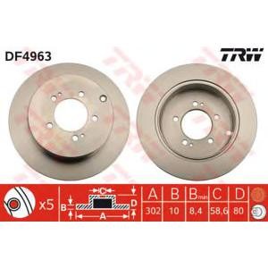 спирачен диск TRW DF4963 