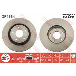 спирачен диск TRW DF4964