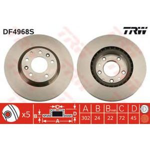 спирачен диск TRW DF4968S