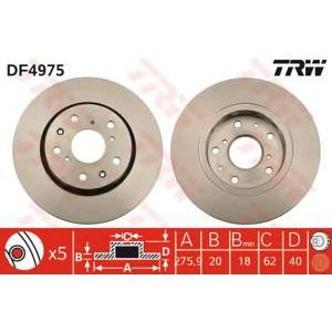 спирачен диск TRW DF4975