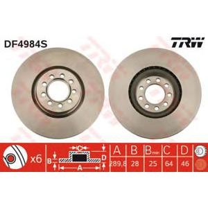 спирачен диск TRW DF4984S