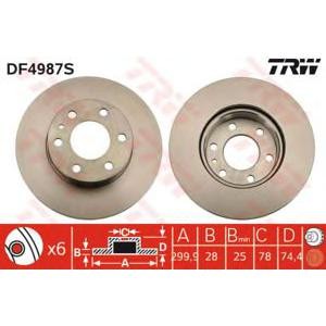 спирачен диск TRW DF4987S