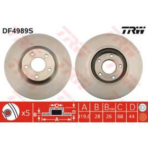 спирачен диск TRW DF4989S
