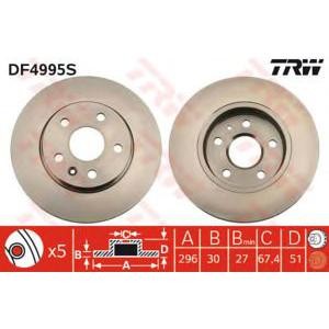 спирачен диск TRW DF4995S