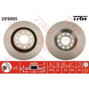 спирачен диск TRW DF6005 