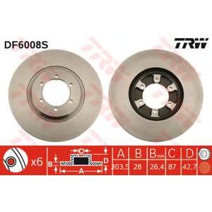 спирачен диск TRW DF6008S