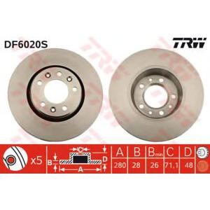 спирачен диск TRW DF6020S