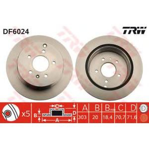 спирачен диск TRW DF6024 