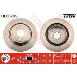 спирачен диск TRW DF6028S
