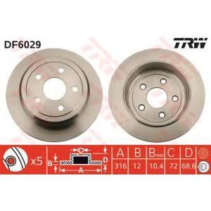 спирачен диск TRW DF6029