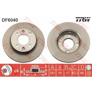 спирачен диск TRW DF6040