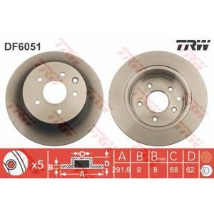 спирачен диск TRW DF6051