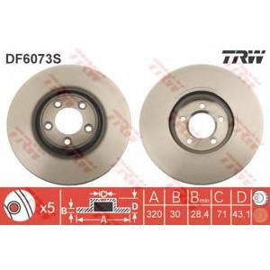 спирачен диск TRW DF6073S 