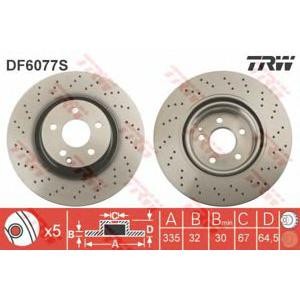 спирачен диск TRW DF6077S 