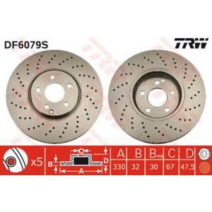 спирачен диск TRW DF6079S 