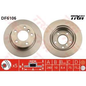 спирачен диск TRW DF6106