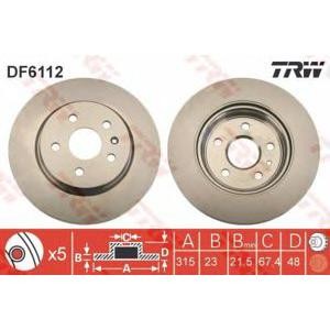 спирачен диск TRW DF6112