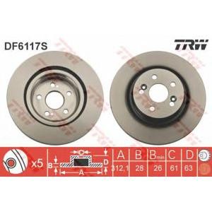 спирачен диск TRW DF6117S