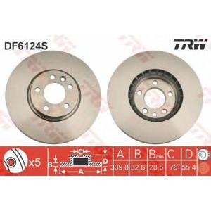 спирачен диск TRW DF6124S