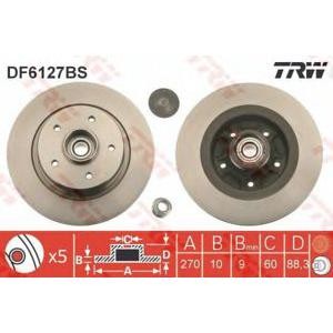 спирачен диск TRW DF6127BS