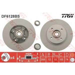 спирачен диск TRW DF6128BS