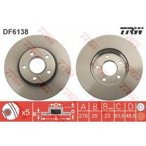 спирачен диск TRW DF6138