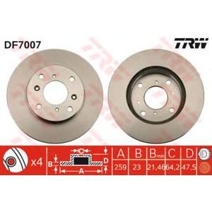 спирачен диск TRW DF7007