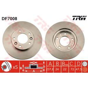 спирачен диск TRW DF7008