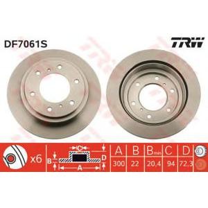 спирачен диск TRW DF7061S