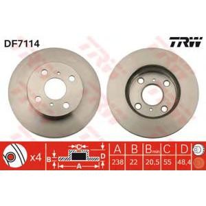 спирачен диск TRW DF7114