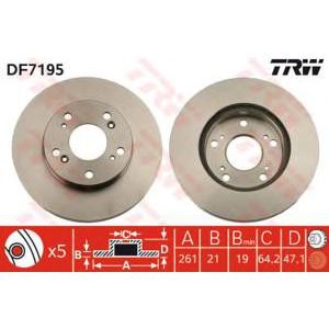 спирачен диск TRW DF7195 
