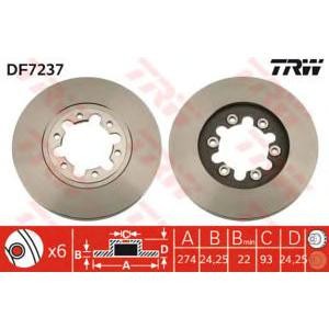 спирачен диск TRW DF7237