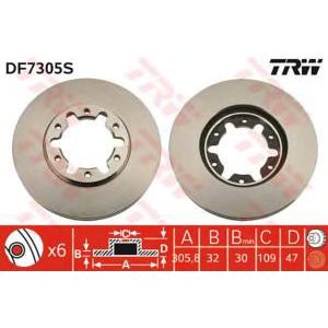 спирачен диск TRW DF7305S