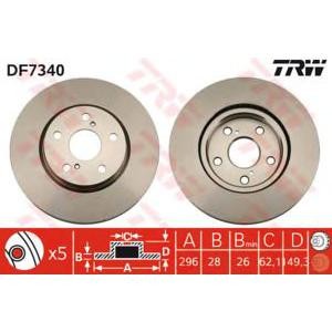 спирачен диск TRW DF7340 