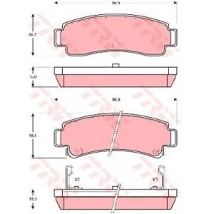 накладки TRW GDB1014 