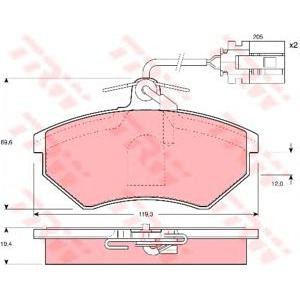 накладки TRW GDB1057 