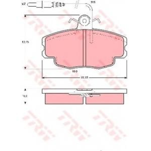 накладки TRW GDB114 