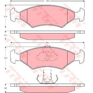 накладки TRW GDB1222 