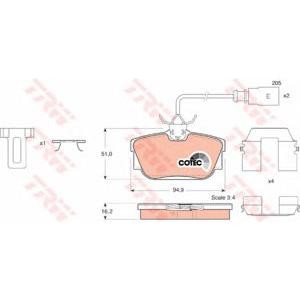 накладки TRW GDB1326