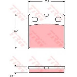комплект феродо за накладки, дискова ръчна спирачка TRW GDB1641